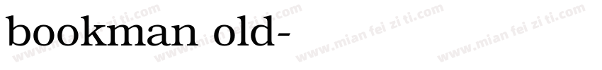 bookman old字体转换
